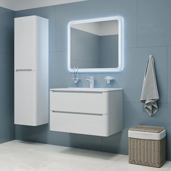 Тумба IDDIS с умывальником, подвесная, 80 см, белая, Edifice, IDDIS, EDI80W0i95K
