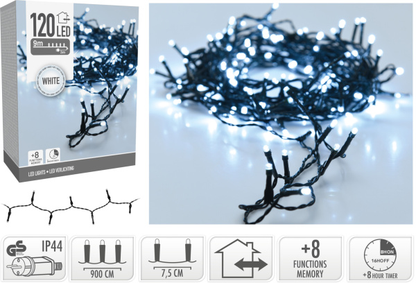 Электрогирлянда 120 LED OUTDOOR белый AX8450120 К