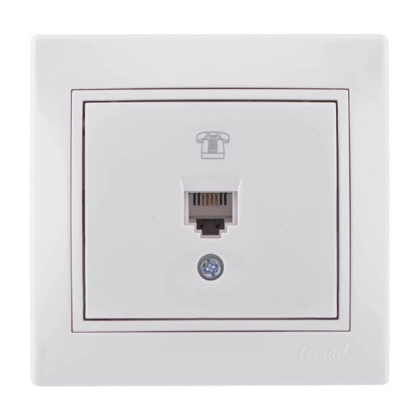 Розетка MIRA 701 0202 137 тел евро бел.с вст. с/у