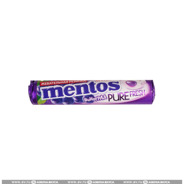 Mentos жевательная резинка Pure Fresh Roll Grape 15,5г