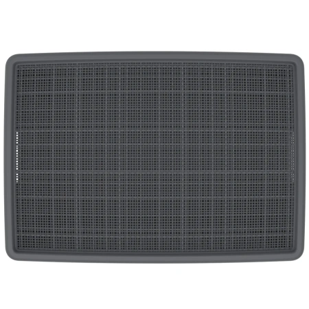 Корзина Альт-Пласт Лён для хранения с крышкой плетёная 65л графит АП 481