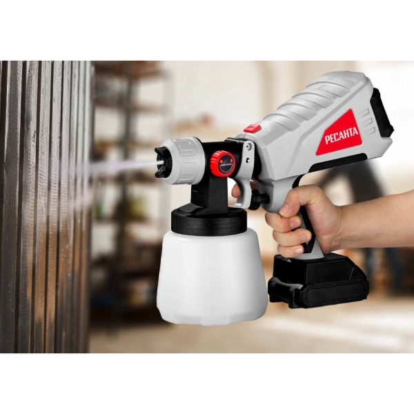 Краскопульт аккумуляторный АКП-20LI(в комплекте 1 АКБ и ЗУ) Ресанта