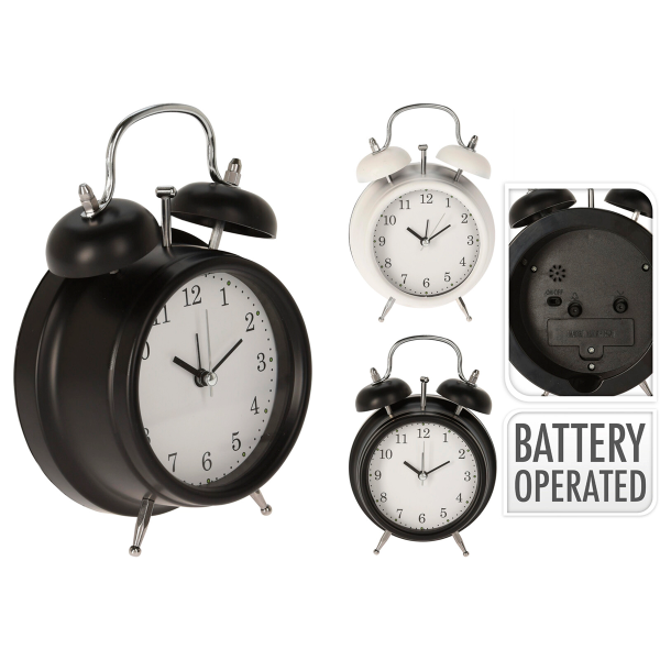 Будильник круглый 12х6 см 2 цвета в ассортименте HZ1300670 К