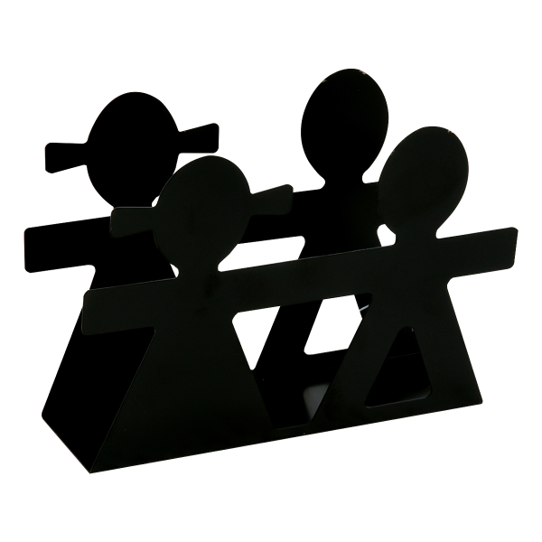 Салфетница FANCY HOME People черная металл CT27