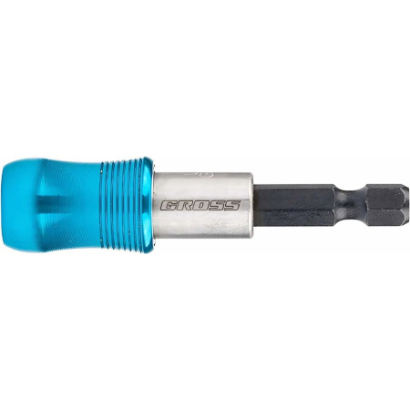Адаптер для бит с держателем и двойным магнитом,1/4"//GROSS