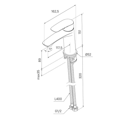 Смеситель д/р Milardo Rora RORSB00M01 глянцевый хром