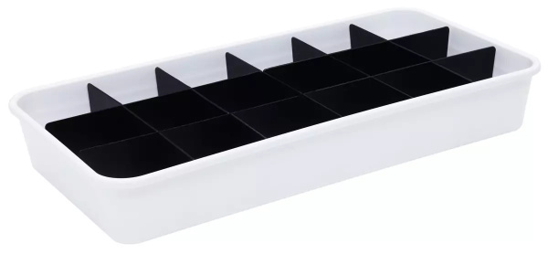 Ящик для рассады белый с перегородками 480*240*70 18 ячеек Интерм