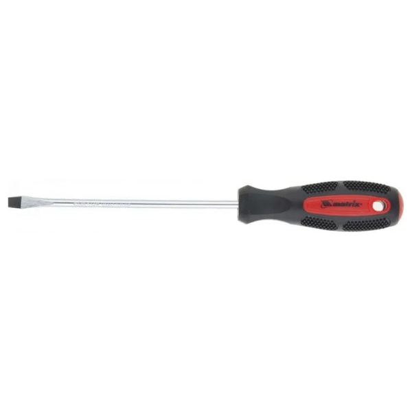 Отвертка Anti-Slip, SL6,0х150 мм, CrV, 2к рукоятка// Matrix