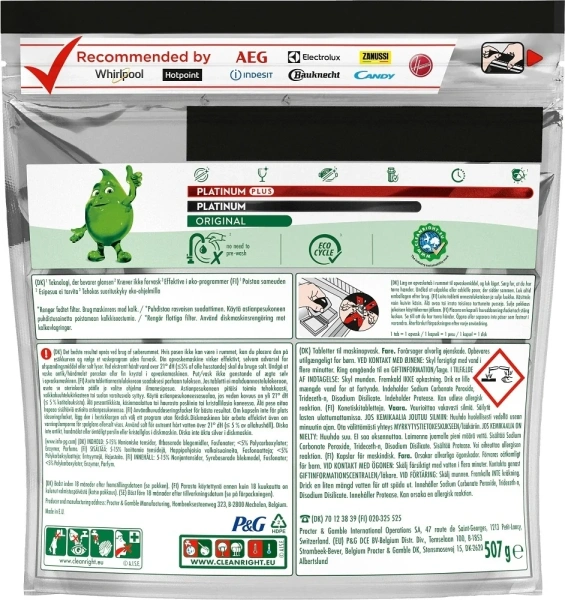 Капсулы для посудомоечной машины Fairy Platinum All in 1 34шт