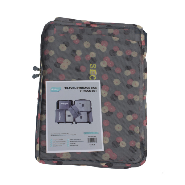 Набор органайзеров дорожный 7 предметов 30х40см цветы CN