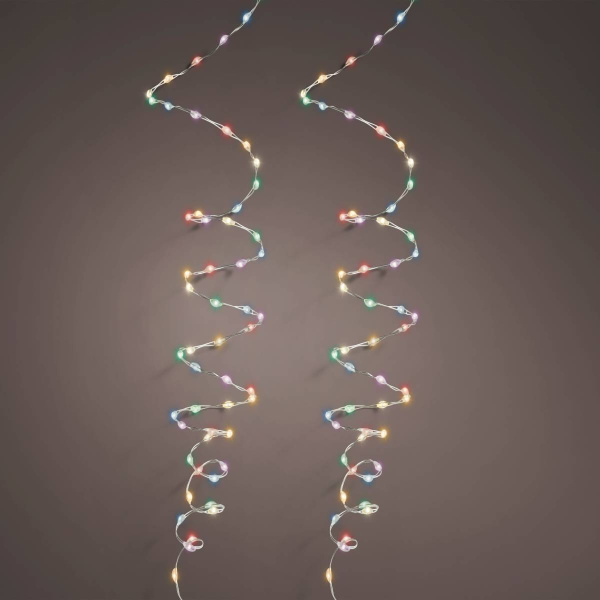 Микрогирлянда 159 см мультиколор 1,6 см м/у лампочками (3хАА в кпл.не входят) 483829 Kmg