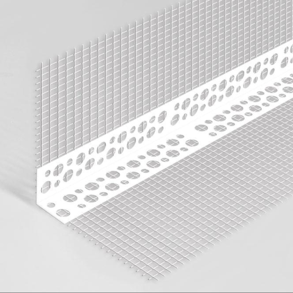 Уголок перфорированный ПВХ с сеткой 70*70*3000, Profigips