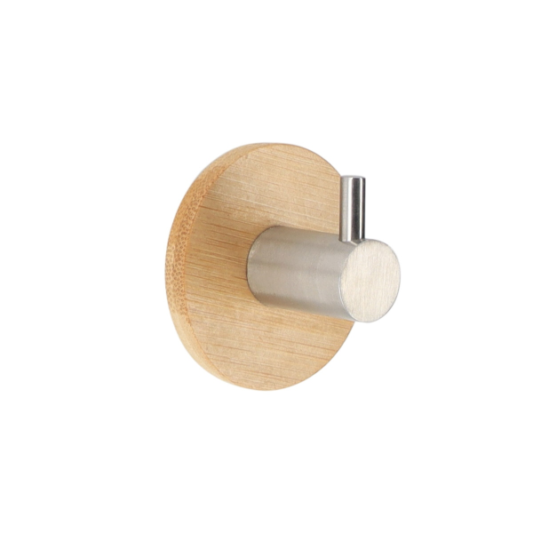 Крючок для ванной комнаты Tendance бамбук/металл хром 9061102 Крючок для ванной комнаты Tendance бамбук/металл хром 9061102