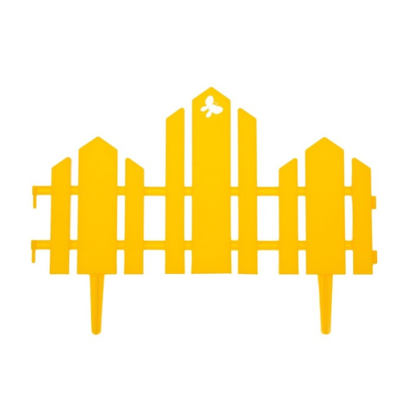 Ограждение садовое Fuleren Домик 0,19м*1,7м желтый