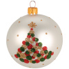 Шар елочный Koopman 8 см Блестящие горошины 2 вида в ассорт. Стекло AVG119200