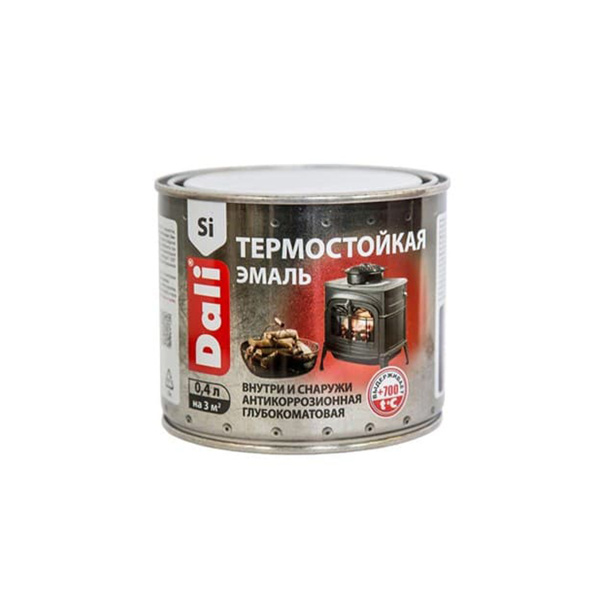 Эмаль термостойкая Dali серебро 0,4 л