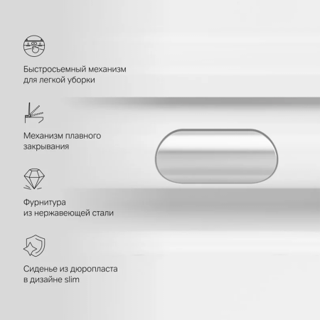 Унитаз подвесной AM.PM C8F1701SC Func  54 см FlashClean с сиденьем микролифт,