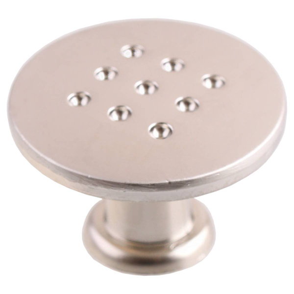 Ручка кнопка перф.круг (сатин 1 шт) Ручка кнопка перф.круг (сатин 1 шт)