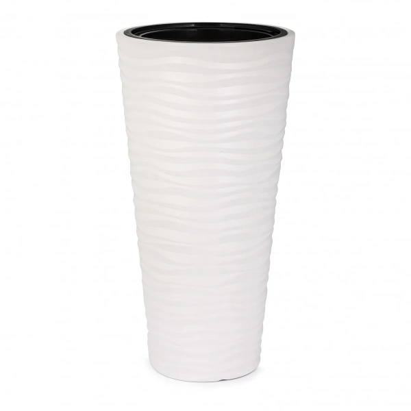 Кашпо напольное Оазис D348мм 10,0/43,0л h 68,5см со вставкой светло-бежевый М8080