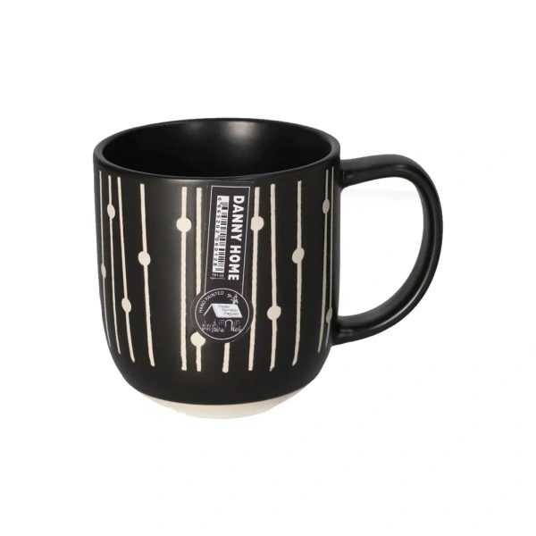 Кружка DH Geometric black 450мл фарфор 4 диз в ассорт T01-22