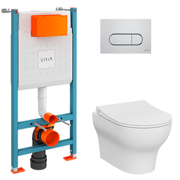 Унитаз подвесной Vitra Zentrum Square безободковый, кнопка хром (9879B003-7200) Унитаз подвесной Vitra Zentrum Square безободковый, кнопка хром (9879B003-7200)