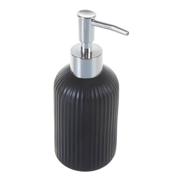 Дозатор для жидкого мыла Плиссе керамика черный матовый CE1610QA-LD