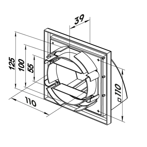 Колпак настенный ZERNBERG Hood 1515