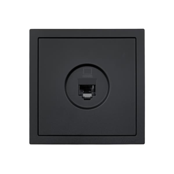 Розетка ZIMA 704 4288 139 компьютерная черная матовая (механизм)