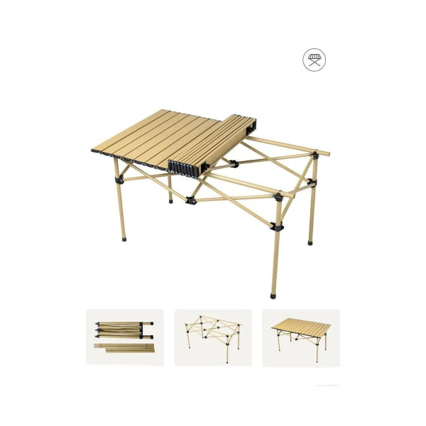 Стол кемпинговый компактный в чехле, алюминевый 95х55х50 см JH42-1 CN