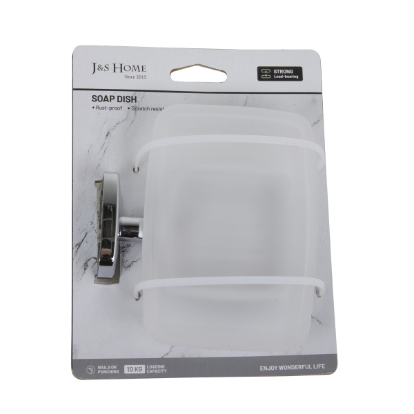 Мыльница для ванной J&S Home настенная хром JS185996
