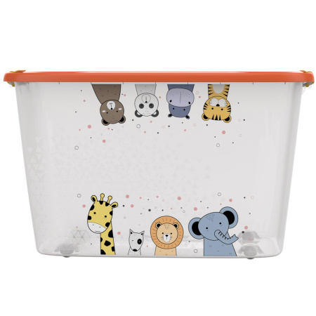 Ящик для игрушек АльтПласт 56 л 60х40х36 см на колесах АП 426