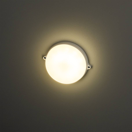 Свет-к накладной, светодиодный, влагозащита, ROUND, Ø180х80мм, 8Вт, 4000К, IP65, 28918 0