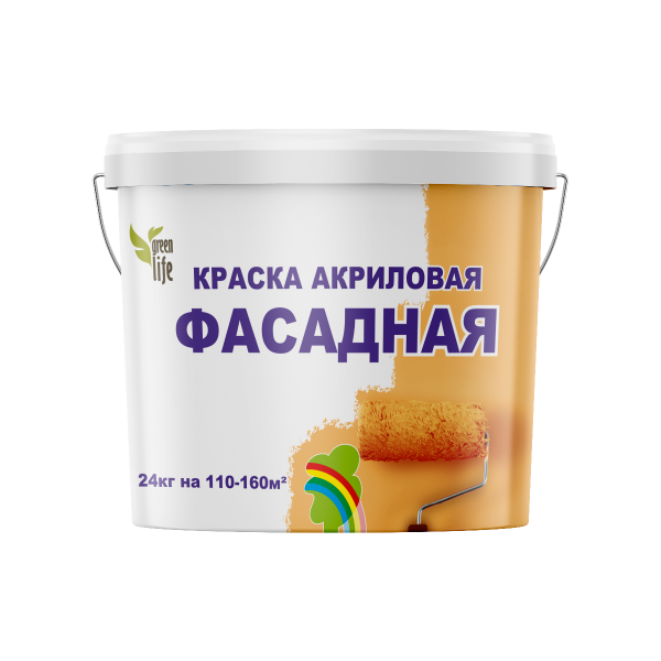Краска Радуга "Фасадная" акриловая для фасадов и интерьеров 24кг. Краска Радуга "Фасадная" акриловая для фасадов и интерьеров 24кг.