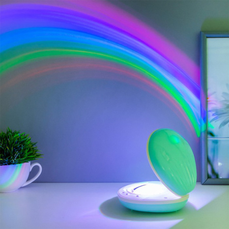 Ночник "Волшебная радуга"  LED 0.5 вт градиент голубой батарейки 18650+USB 13х11,8х5,4 см   7503750