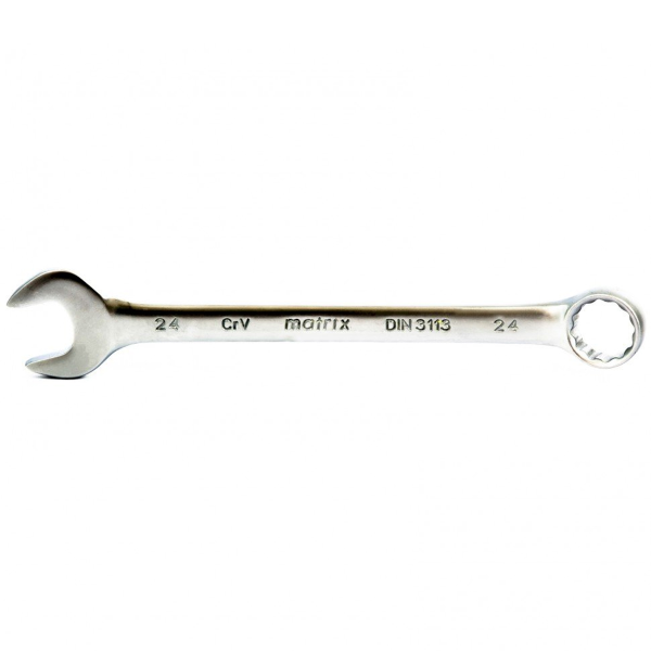 Ключ комбинированный Matrix 24мм CrV матовый хром
