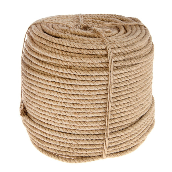 Веревка джутовая d 10мм нагрузка 450 КГС ( ≈150) Веревка джутовая d 10мм нагрузка 450 КГС ( ≈150)