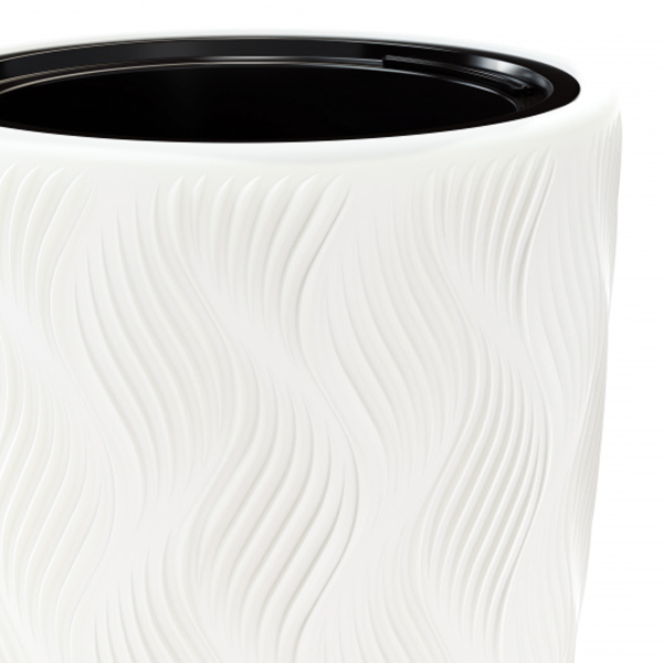 Кашпо напольное Флэйм D295мм 5,0/24,0л h500мм вставка белый М8883