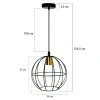 Светильник подвесной 1074/1 E27 190mm*150mm Black