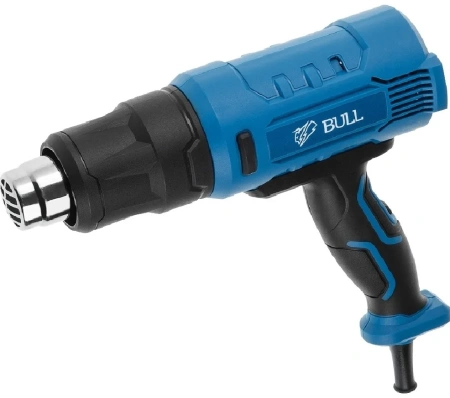 Термовоздуходувка BULL HG 5501 в чем. + набор сопл 1800 Вт, 3 скор., 50-550 °С, ступенч. рег.