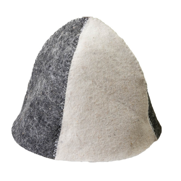 Шапка для бани и сауны Hot Pot, Комби серая, войлок 87% 41160