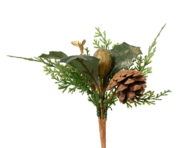 Ветвь декоративная с шишками 20 см 681290 Kmg