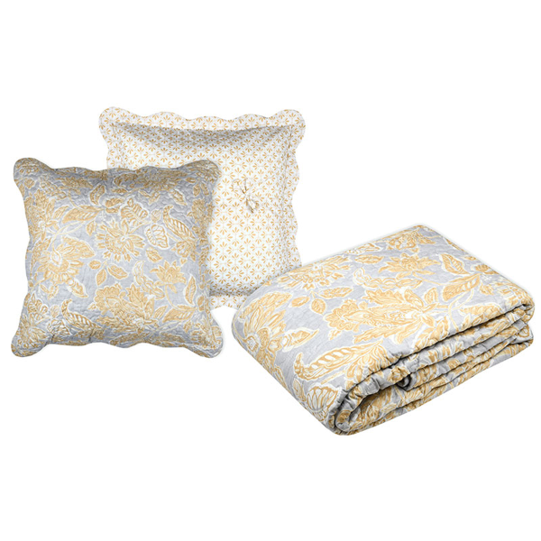 Покрывало STOF 240х220 см + 2 наволочки, горчица P4D208001