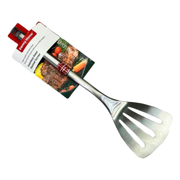 Лопатка кухонная DH 33 см с прорезями сталь DH3378