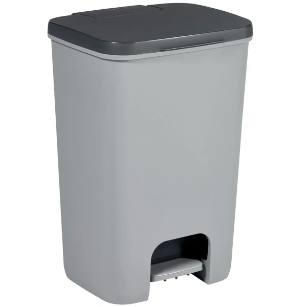 Контейнер для мусора Curver Essentials с педалью серый с графитовой крышкой 20л 225360