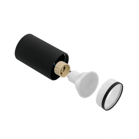 Светильник накладной WOLTA WSL-GU10/03BL под лампу GU10 Черный CORALLO