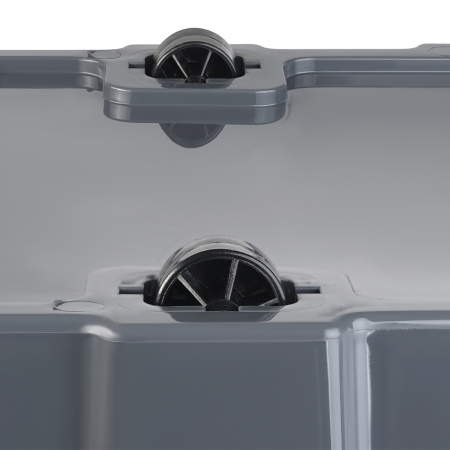 Ящик с крышкой на роликах Rox Box PRO 50л особопрочный, антрацитовый