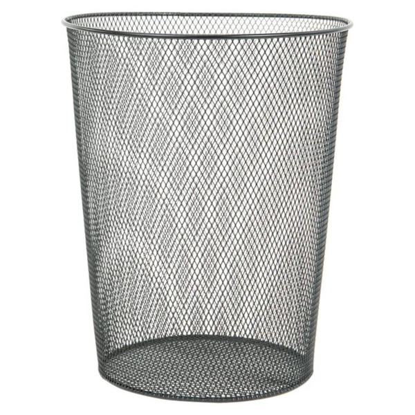Корзина для бумаг СТАММ сетчатая металлическая черная 9л КР-30844