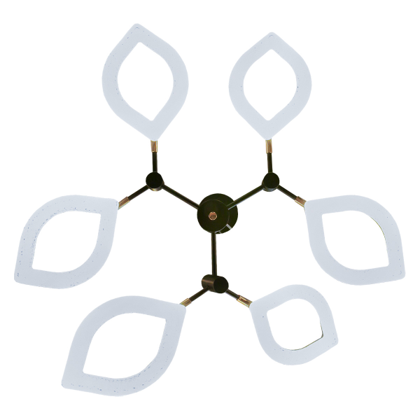 Люстра LED 6627B-6P 96W черный + золото