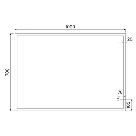 Зеркало 100 см, Brick, IDDIS, BRI1000i98