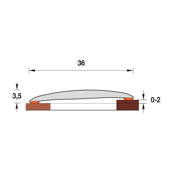 Порог 36мм 1,6м "Идеал Изи" 276 Сосна беленая